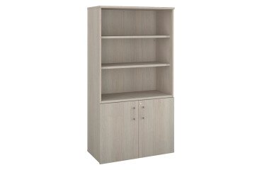 Bibliotheekkast hout met deuren Ecla H 182 x B 100 cm