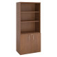 Bücherschrank Holz mit Türen Ecla H 182 x T 80 cm 