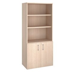 Bibliotheekkast hout met deuren Ecla H 182 x B 80 cm 
