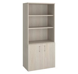 Biblioteca de madera con puertas ECLA Al 182 x An 80 cm 