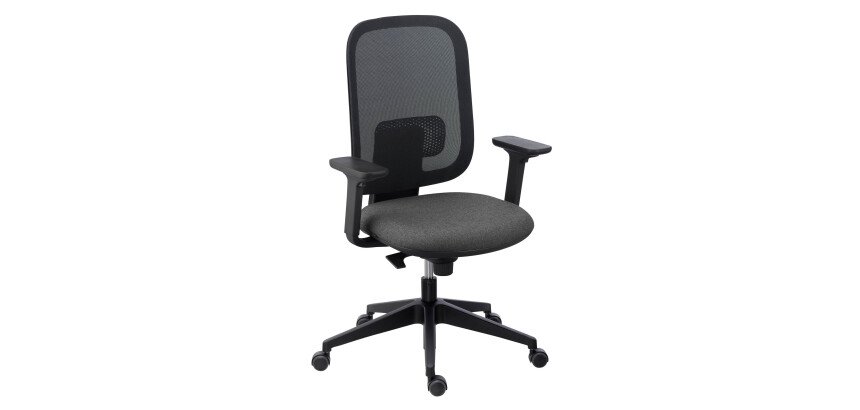 Chaise de bureau Alaia dossier maille avec accoudoirs 3D