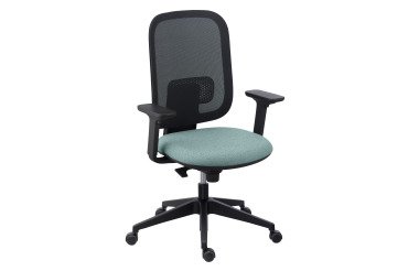 Silla de oficina Alia - respaldo malla - reposabrazos 3D