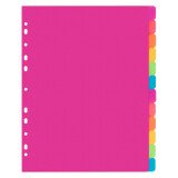 Dividers A4 in polypropylene Viquel Happy Fluo 12 rewritable tabs - 1 set