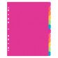 Dividers A4 in polypropylene Viquel Happy Fluo 12 rewritable tabs - 1 set