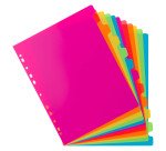 Intercalaire A4 en polypropylène Viquel Happy Fluo 12 onglets - 1 jeu