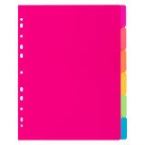 Dividers A4 in polypropylene Viquel Happy Fluo 6 rewritable tabs - 1 set