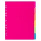 Dividers A4 in polypropylene Viquel Happy Fluo 6 rewritable tabs - 1 set