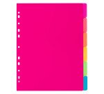 Intercalaire A4 en polypropylène Viquel Happy Fluo 6 onglets - 1 jeu