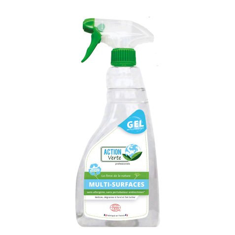 Gel dégraissant multi-surfaces Action Verte professionnels - Spray de 750 ml