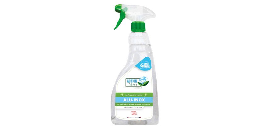 Gel nettoyant dégraissant alu inox Action Verte - Spray de 750 ml