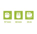 Rollo de bobina térmica sin fenol 57x46 mm Exacompta 