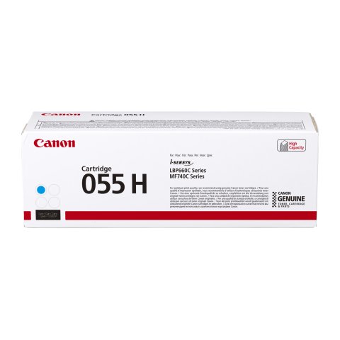 Canon 055H tóner original cian alta capacidad