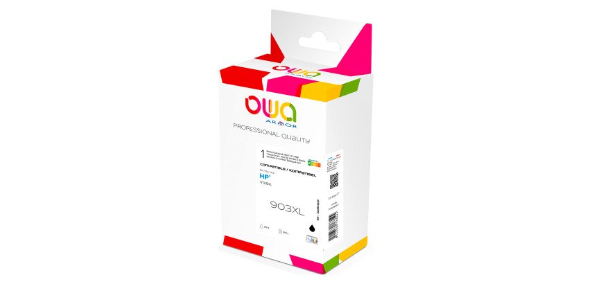 Cartouche Owa compatible HP 903XL noire pour imprimante jet d'encre