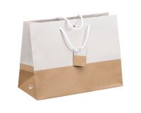 Bolsa de tienda bicolore Luxe asas cuerda 29 x 39 x 18 cm - pack de 10