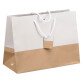 Sacs kraft bicolore Luxe poignées cordelières 29 x 39 x 18 cm - Paquet de 10