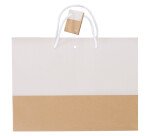 Bolsa de tienda bicolore Luxe asas cuerda 29 x 39 x 18 cm - pack de 10