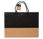 Sacs kraft bicolore poignées cordelières 29 x 39 x 18 cm - Paquet de 10