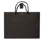 Sacs kraft noir intense poignées cordelières 29 x 39 x 18 cm - Paquet de 10