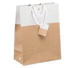 Bolsa de tienda bicolore Luxe asas cuerda 33 x 25 x 13 cm - pack de 10