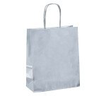Shopping bags in kraft with twisted handles 22 x 18 x 8 cm - pack of 50