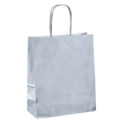 Sac magasin kraft poignées torsadées 22 x 18 x 8 cm - Paquet de 50