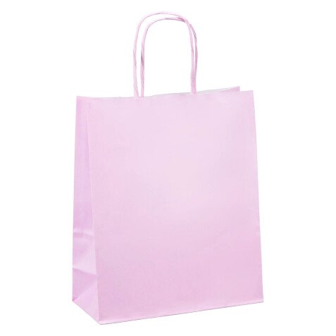 Geschenktaschen in Kraft mit verdrehten Griffen 22 x 18 x 8 cm - Packung von 50