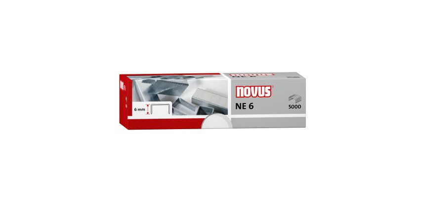 Grapas galvanizadas Novus NE6 caja de 5000
