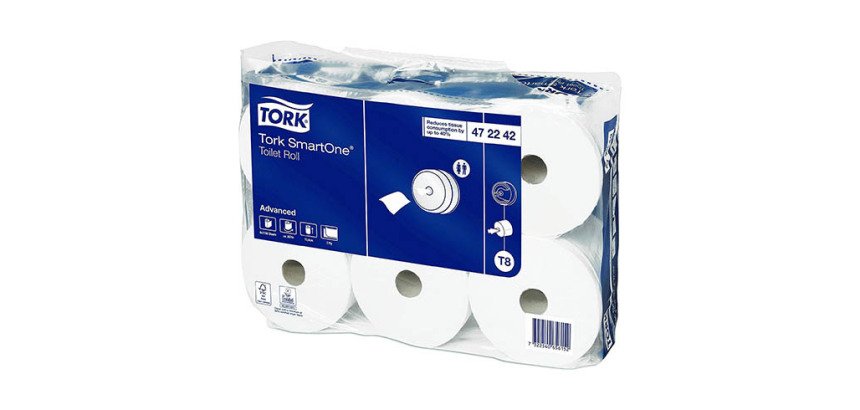 Box of 6 toilet paper rolls Tork T8 Smartone
