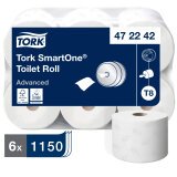 Tork SmartOne® Papier toilette rouleau blanc T8, Advanced, 2 plis, 6 x 1 150 feuilles