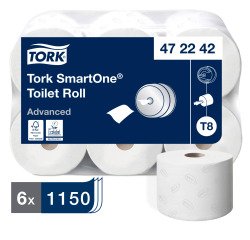 Tork Toilet Paper T8 SmartOne Mini Jumbo 2 Ply 6 Rolls of 1150 Sheets