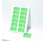 Badge adhésif textile laser Avery 50 x 80 mm blanc - Boîte de 200