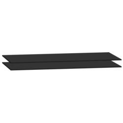 Set 2 black shelves for tambour cabinets, width 120 cm