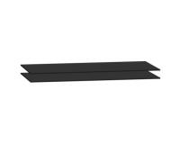 Set 2 legplanken zwart voor rolluikkast breedte 120 cm
