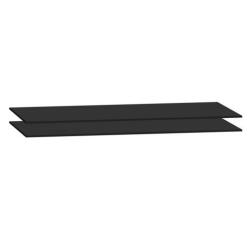 Set 2 legplanken zwart voor rolluikkast breedte 120 cm