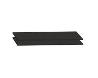 Lote de 2 baldas negras An 120 cm- para armario puertas correderas
