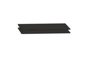 Lote de 2 baldas negras An 120 cm- para armario puertas correderas