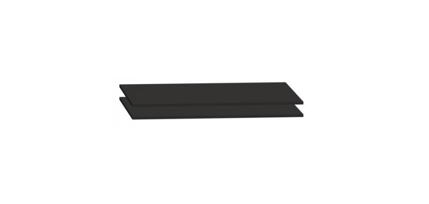 Lot de 2 tablettes L 120 cm pour armoires à portes coulissantes