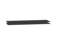 Lote de 2 baldas negras An 90 cm Fon 60 cm - para armario puertas correderas.  