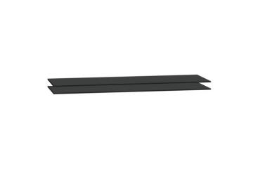 Lote de 2 baldas negras An 90 cm Fon 60 cm - para armario puertas correderas.  