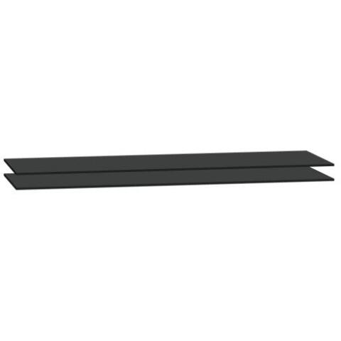 Lote de 2 baldas negras An 90 cm Fon 60 cm - para armario puertas correderas.