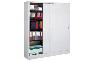 Schrank mit Schiebetüren aus Metall H 200 x T 45 cm Großes Volumen
