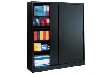 High cabinet with sliding doors H 200 D 45 cm large volume