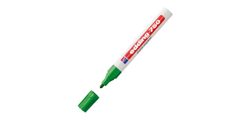 Permanente marker Edding 750 verf kegelpunt van 2 tot 4 mm.