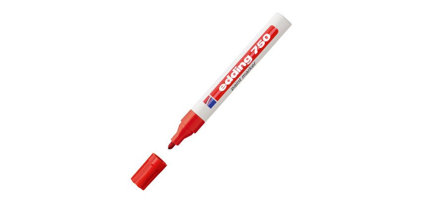 Permanente marker Edding 750 verf kegelpunt van 2 tot 4 mm.