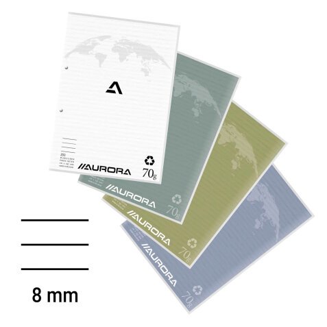Notepad Splendid recycled paper A4 210 x 297 mm lined 100 sheets