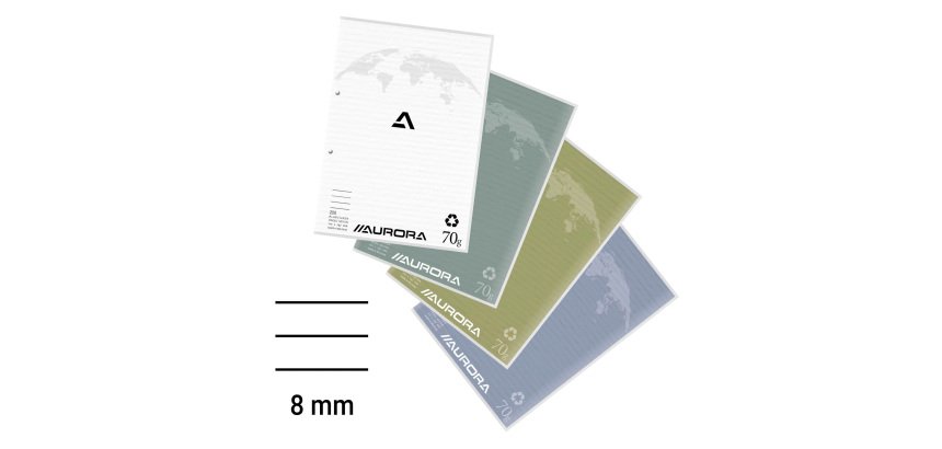 Splendid Recycelte Collegeblöcke A4 210 x 297 mm - liniert - 100 Blatt