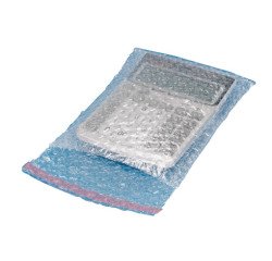 Bolsa de plástico burbuja con solapa adhesiva 130 x 185 mm - Caja de 500