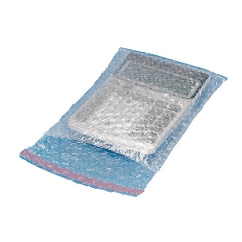 Bolsa de plástico burbuja con solapa adhesiva 130 x 185 mm - Caja de 500