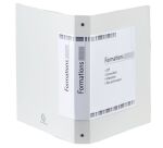 Classeur 4 anneaux plastique Exacompta personnalisable A4 dos 4 cm blanc