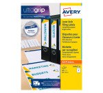Etiquettes universelles classeurs à levier 192 x 61 mm Avery L4761 - Pochette de 100
